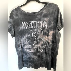 Led Zeppelin tie dye black t-shirt